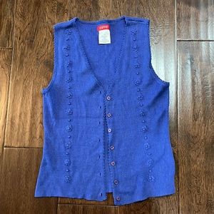 Vintage Esprit button up sweater vest